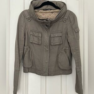 Cropped Bomber Jacket